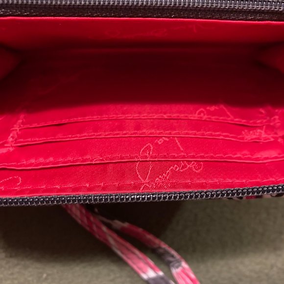 NWOT Vera Bradley Zip Around Wristlet Wallet Purse Cheery Blossom - Picture 10 of 11